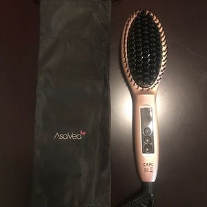 Hair straightening brush